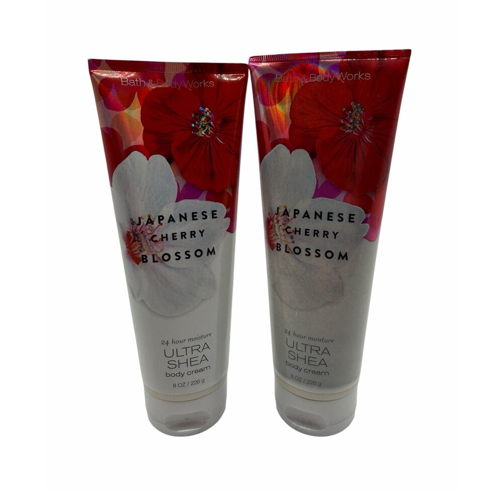 Bath & Body Works Japanese Cherry Blossom Ulta Shea Body Cream X2 Bundle 8oz New